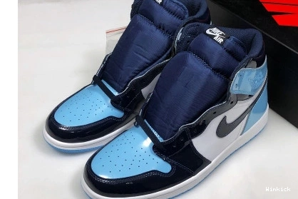 CD0461-401 LEATHER JORDAN BLUE CHILL UNC PATENT AIR 1 0807